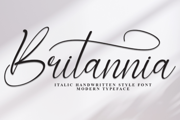 Britannia: A Handwritten Script Font That Feels Like a Thoughtful Pause