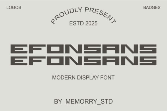 Efosans: A Sharp, Minimalist Display Font for Brand Identity