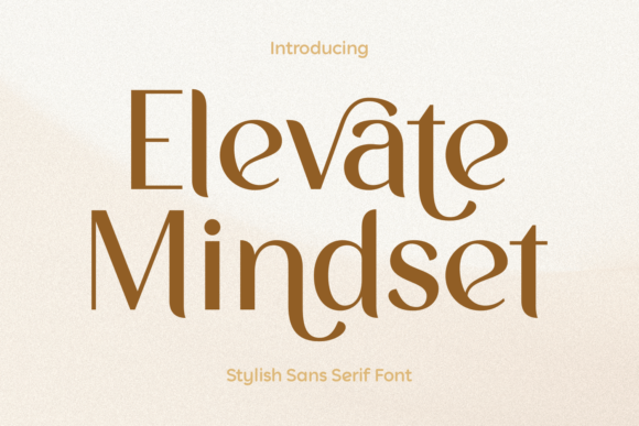 Elevate Mindset: A Chic Sans Serif Font for Brand Confidence