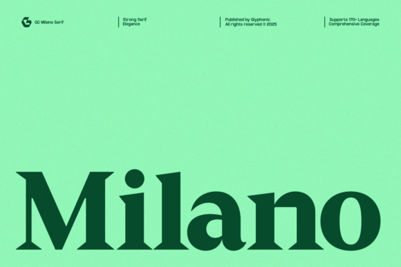 Gc Milano: A Bold Serif Typeface for Confident Branding
