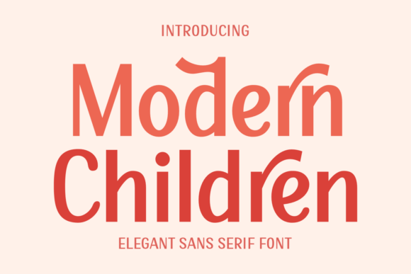 Modern Children: A Clean Sans Serif Font for Handmade Brands