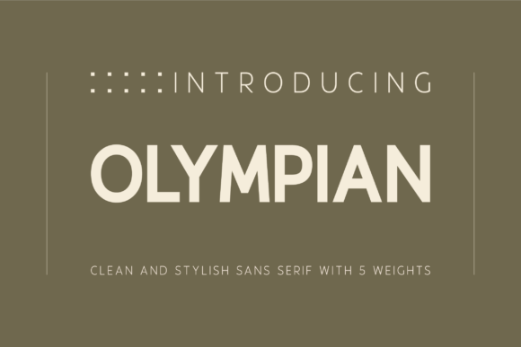 Olympian Font: Clean, Confident Branding for Small Businesses
