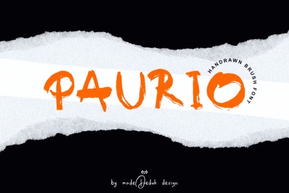 Paurio: A Bold Hand-Drawn Font for Handmade Labels & Printables