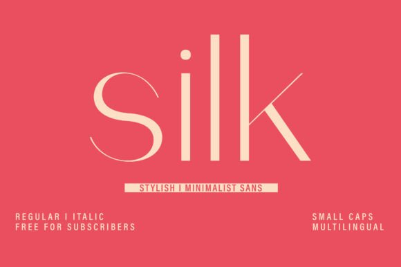 Silk: A Minimalist Sans Serif Font for Digital Clarity
