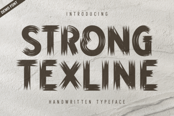 Strong Texline Demo Font: Rugged Handwritten Charm for Crafters