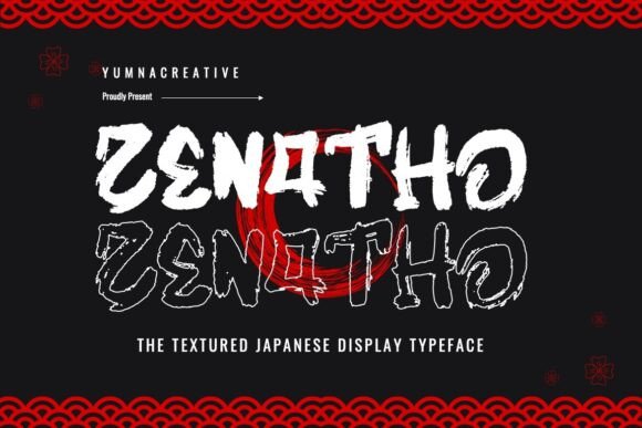 Zenatho: A Textured Japanese Display Font for Editorial Calm